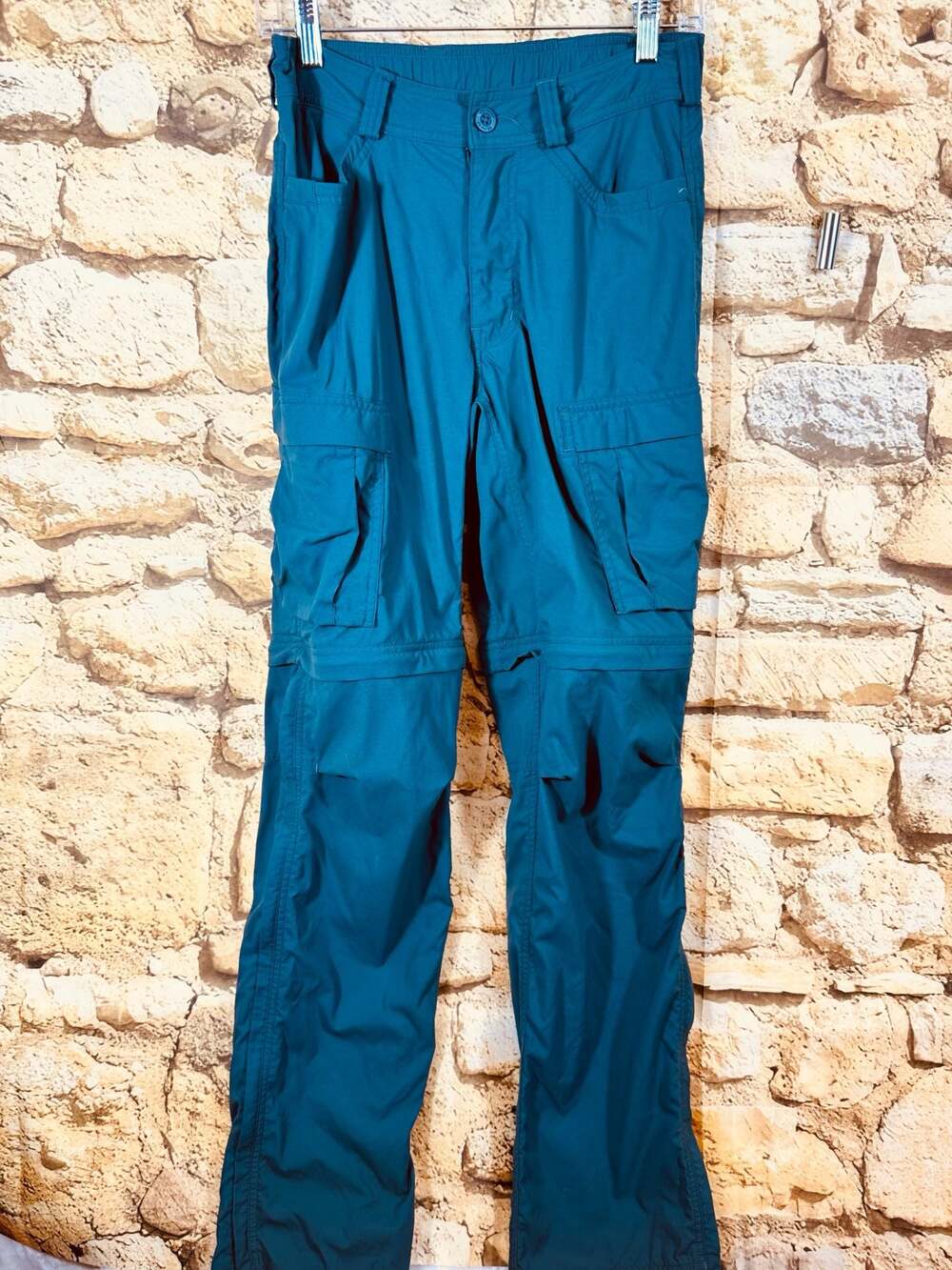 REI Co-op Convertible Zip-Off Cargo Hiking Pants Teal Size 28W x 34L